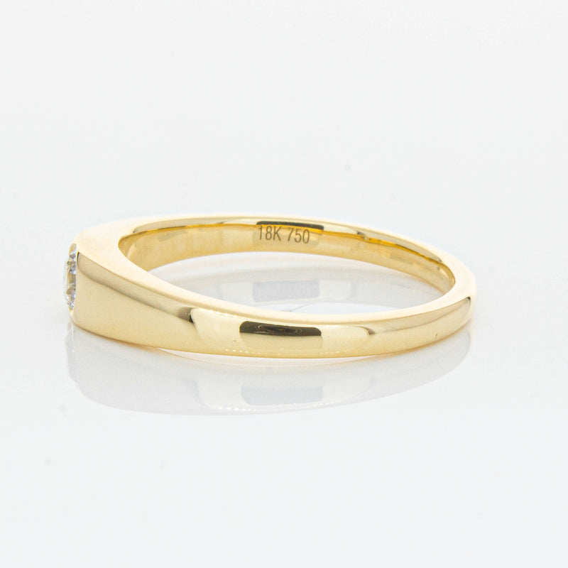 18ct Yellow Gold .16ct Diamond Gypsy Ring-Ring-Walker & Hall
