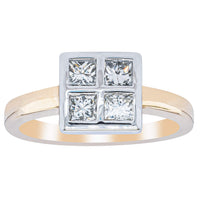 Deja Vu 18ct Yellow & White Gold .64ct Diamond Ring