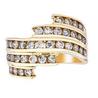 Deja Vu 18ct Yellow Gold 1.00ct Diamond Cluster Ring