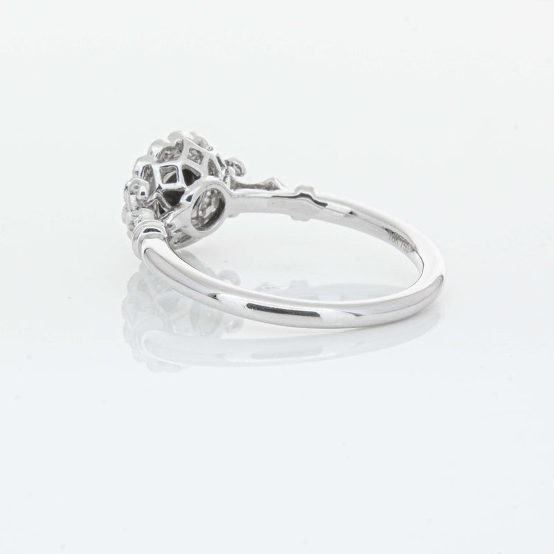 18ct White Gold .54ct Black Diamond Versailles Ring-Ring-Walker & Hall