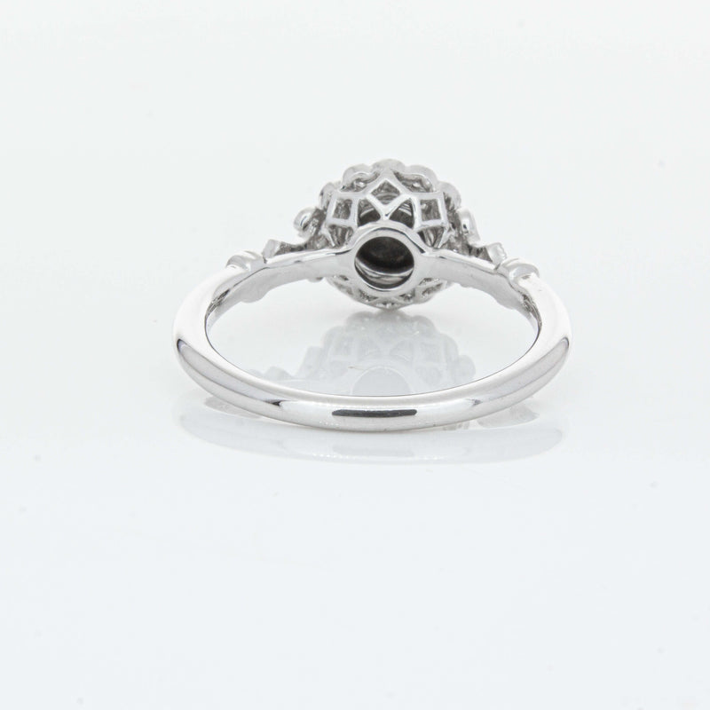 18ct White Gold .54ct Black Diamond Versailles Ring-Ring-Walker & Hall