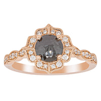 18ct Rose Gold .61ct Black Diamond Paramount Ring