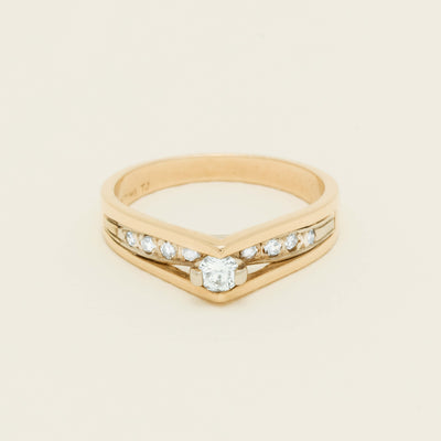 Deja Vu 14ct Yellow Gold .25ct Diamond Cluster Ring - Ring - Walker & Hall