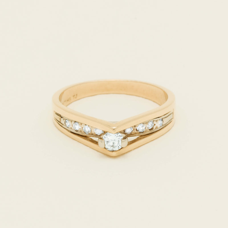 Deja Vu 14ct Yellow Gold .25ct Diamond Cluster Ring - Ring - Walker & Hall