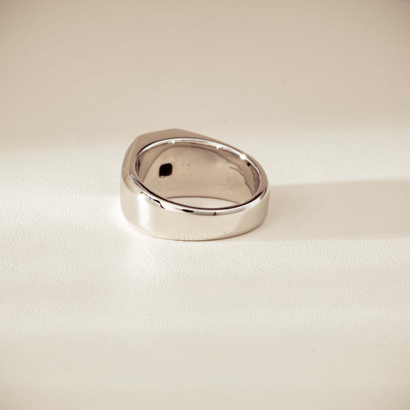 Platinum 1.10ct Black Diamond Mens Ring-Ring-Walker & Hall