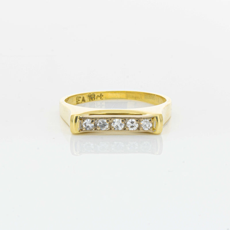 Deja Vu 18ct Yellow Gold .12ct Diamond Five-Stone Ring - Ring - Walker & Hall