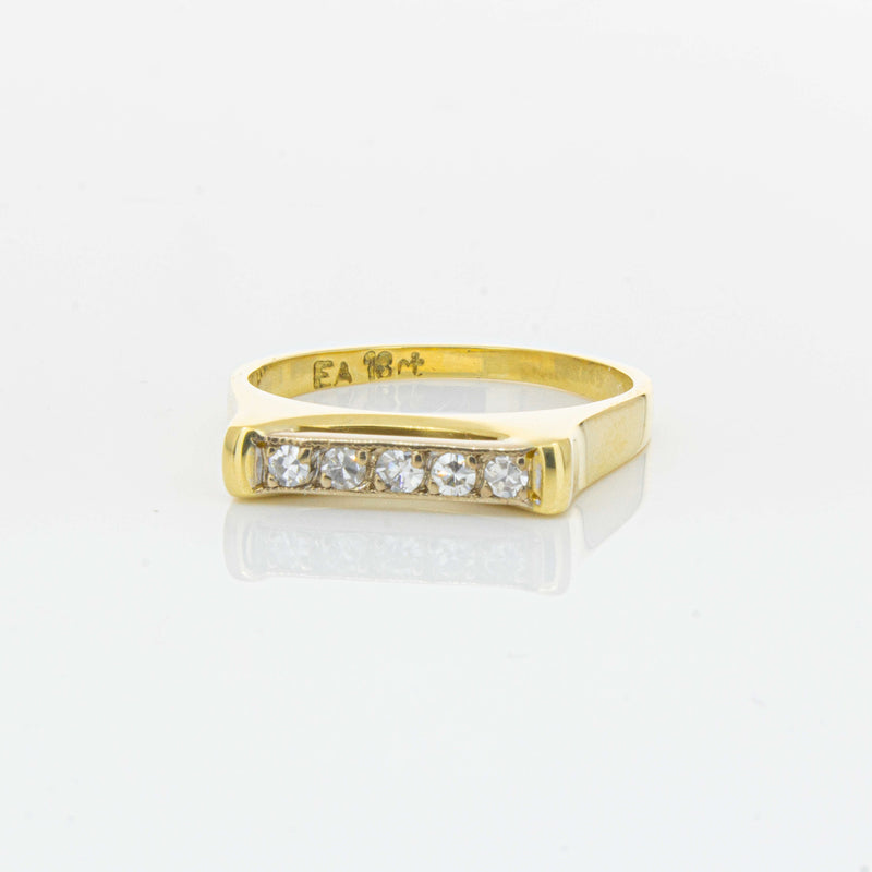 Deja Vu 18ct Yellow Gold .12ct Diamond Five-Stone Ring - Ring - Walker & Hall