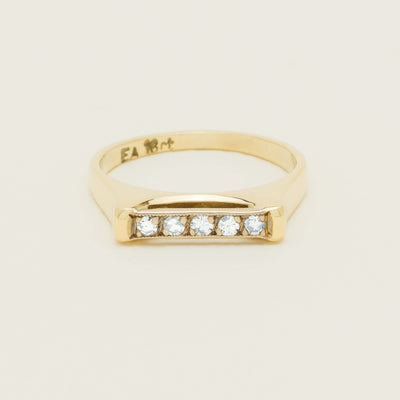 Deja Vu 18ct Yellow Gold .12ct Diamond Five-Stone Ring - Ring - Walker & Hall