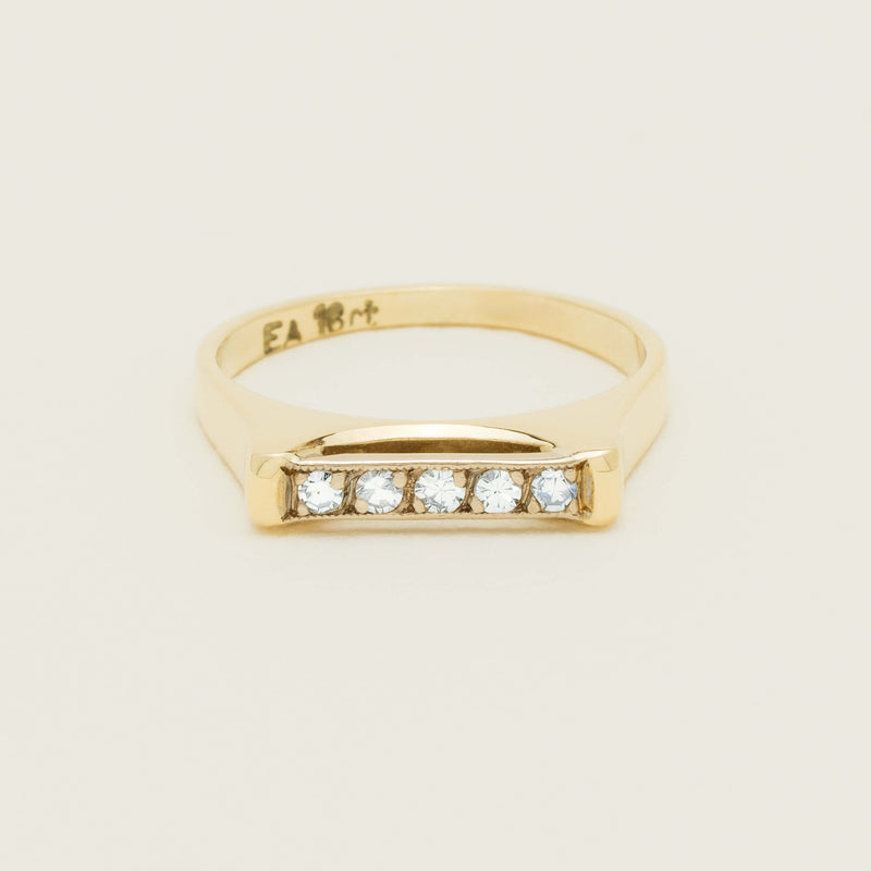 Deja Vu 18ct Yellow Gold .12ct Diamond Five-Stone Ring - Ring - Walker & Hall