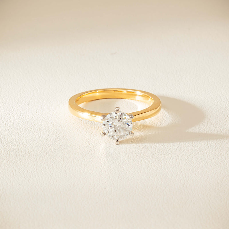 18ct Yellow Gold 1.01ct Diamond Capri Ring - Ring - Walker & Hall