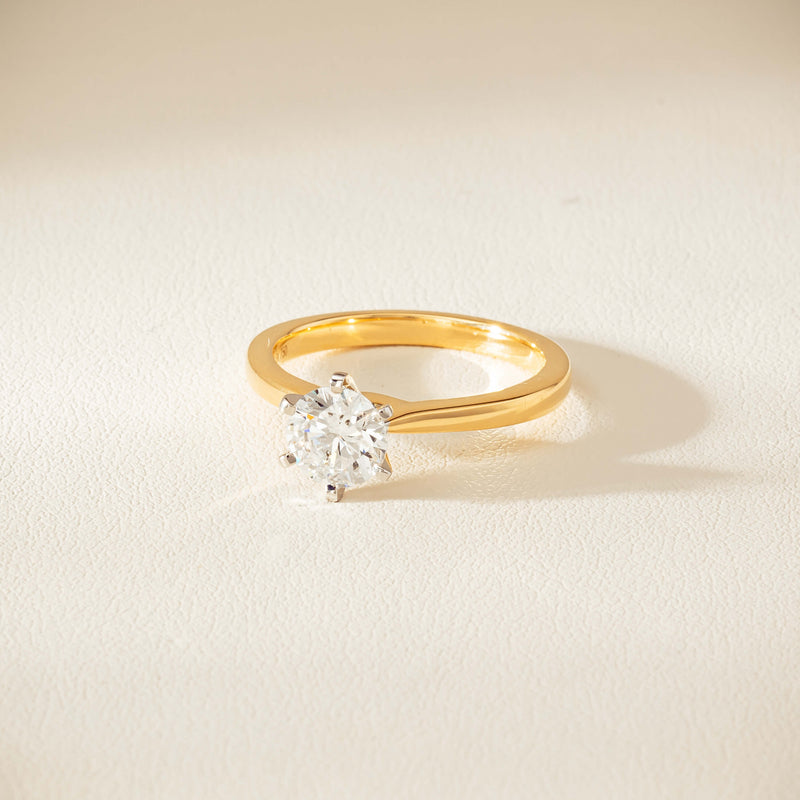 18ct Yellow Gold 1.01ct Diamond Capri Ring - Ring - Walker & Hall