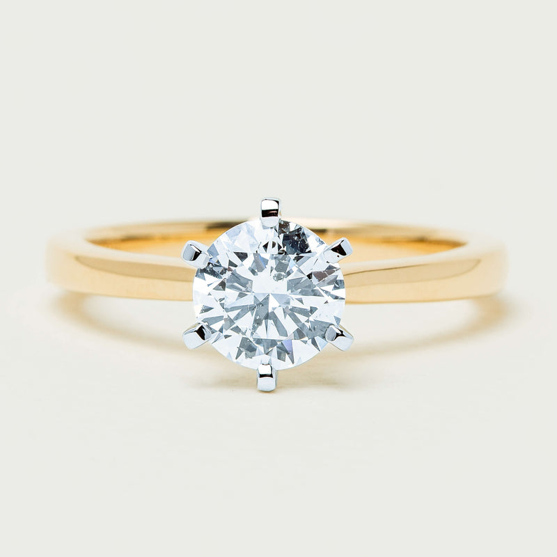 18ct Yellow Gold 1.07ct Reclaimed Diamond Capri Ring - Ring - Walker & Hall