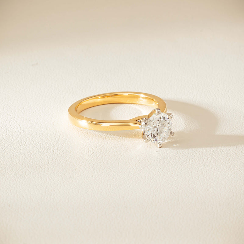 18ct Yellow Gold 1.01ct Diamond Capri Ring - Ring - Walker & Hall