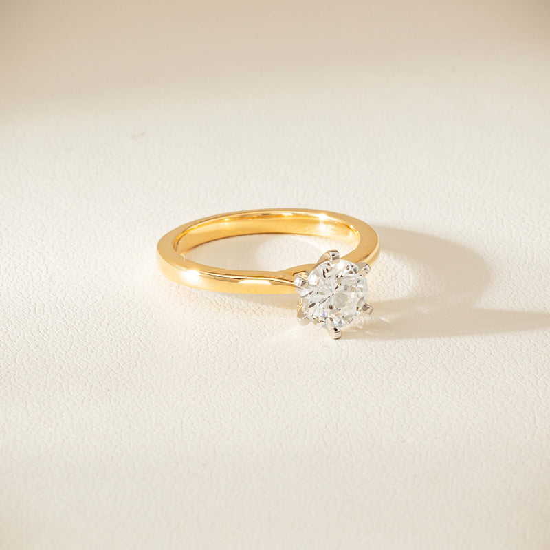 18ct Yellow Gold 1.01ct Diamond Capri Ring - Ring - Walker & Hall
