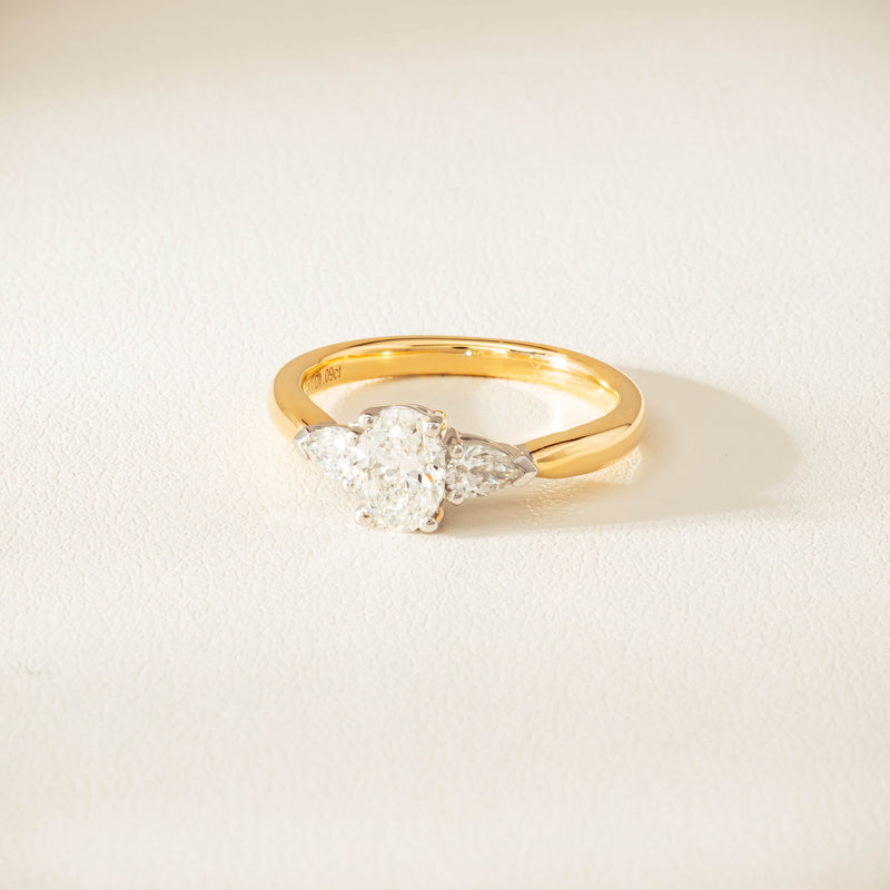 18ct Yellow & White Gold .80ct G VS2 Diamond Ayla Ring - Ring - Walker & Hall
