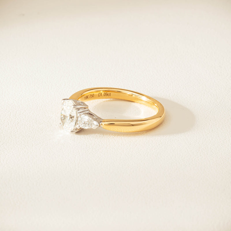 18ct Yellow & White Gold .80ct G VS2 Diamond Ayla Ring - Ring - Walker & Hall