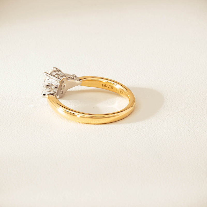 18ct Yellow & White Gold .80ct G VS2 Diamond Ayla Ring - Ring - Walker & Hall