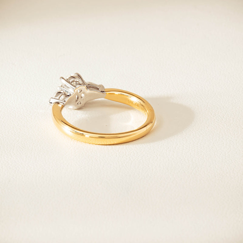 18ct Yellow & White Gold .80ct G VS2 Diamond Ayla Ring - Ring - Walker & Hall