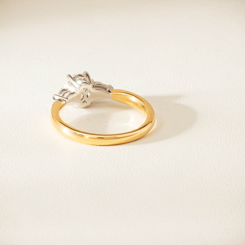 18ct Yellow & White Gold .80ct G VS2 Diamond Ayla Ring - Ring - Walker & Hall