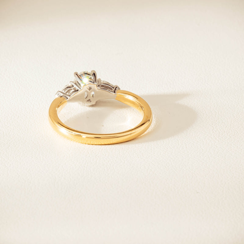 18ct Yellow & White Gold .80ct G VS2 Diamond Ayla Ring - Ring - Walker & Hall
