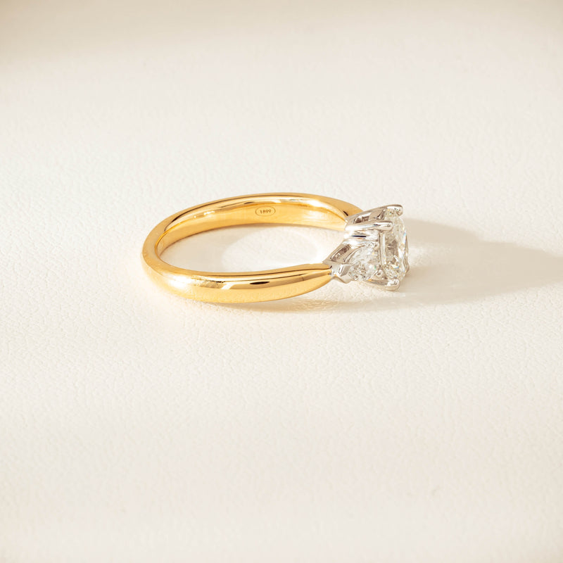 18ct Yellow & White Gold .80ct G VS2 Diamond Ayla Ring - Ring - Walker & Hall