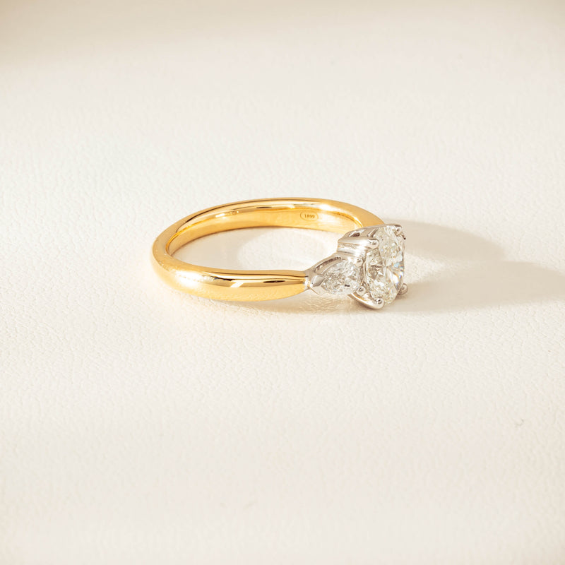 18ct Yellow & White Gold .80ct G VS2 Diamond Ayla Ring - Ring - Walker & Hall