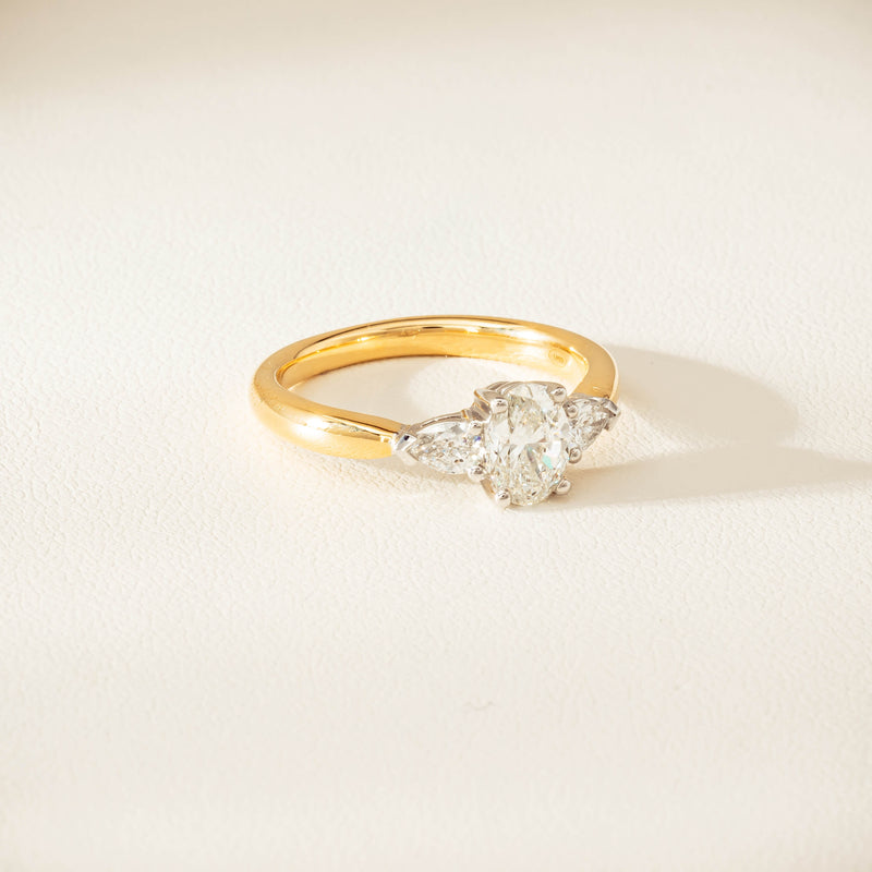 18ct Yellow & White Gold .80ct G VS2 Diamond Ayla Ring - Ring - Walker & Hall