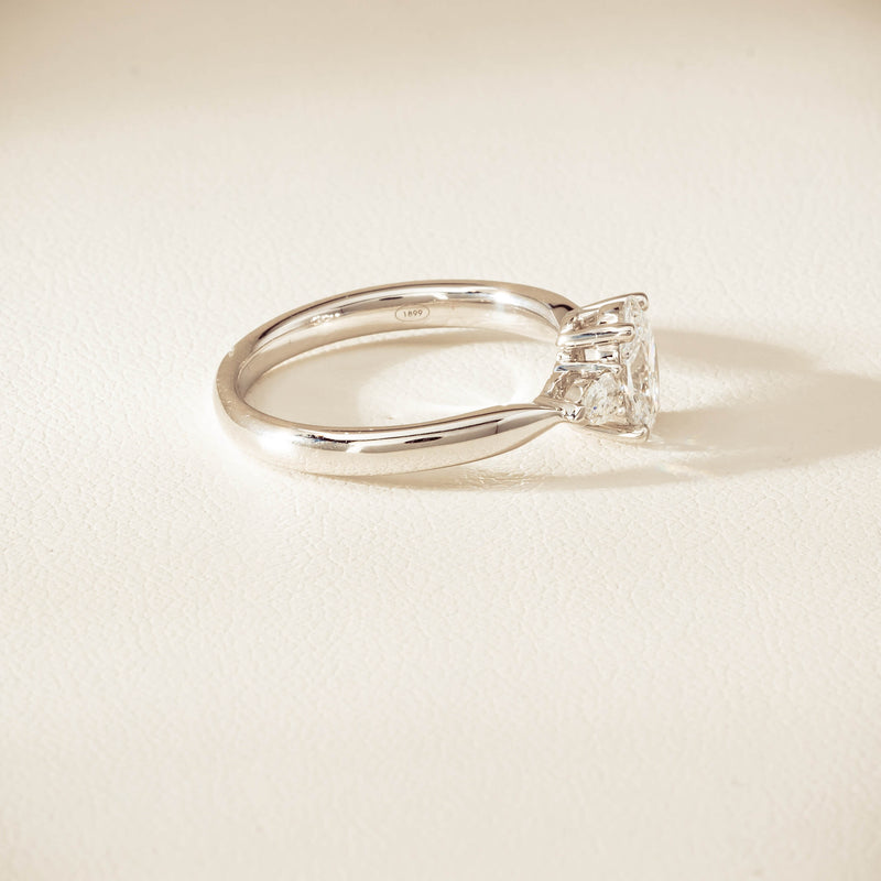 18ct White Gold .70ct D SI1 Diamond Ayla Ring - Ring - Walker & Hall