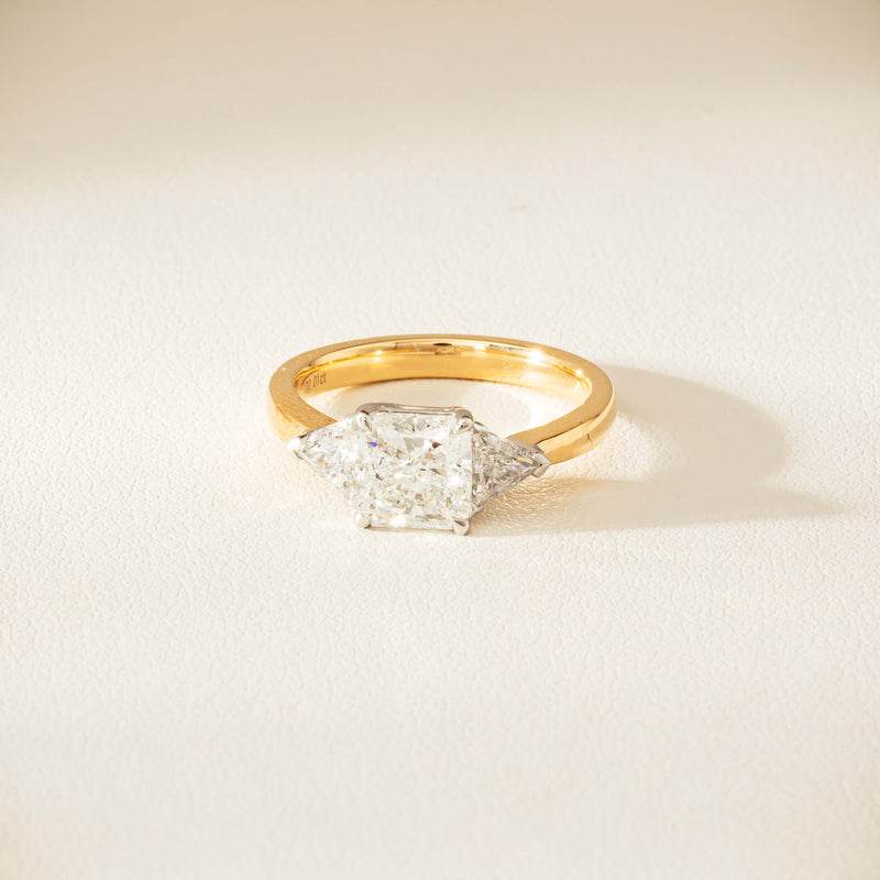18ct Yellow & White Gold 2.01ct G SI1 Diamond Ring - Ring - Walker & Hall