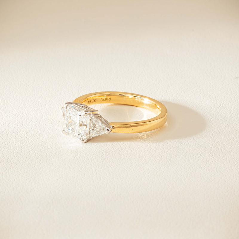 18ct Yellow & White Gold 2.01ct G SI1 Diamond Ring - Ring - Walker & Hall