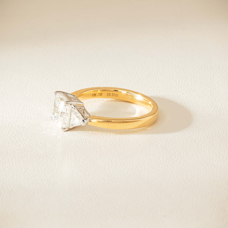 18ct Yellow & White Gold 2.01ct G SI1 Diamond Ring - Ring - Walker & Hall