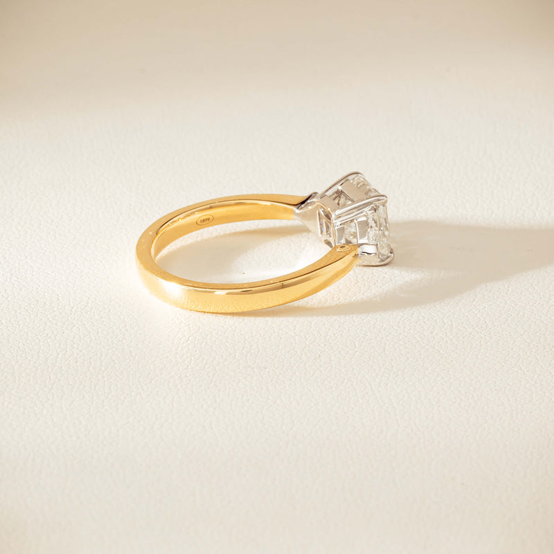 18ct Yellow & White Gold 2.01ct G SI1 Diamond Ring - Ring - Walker & Hall