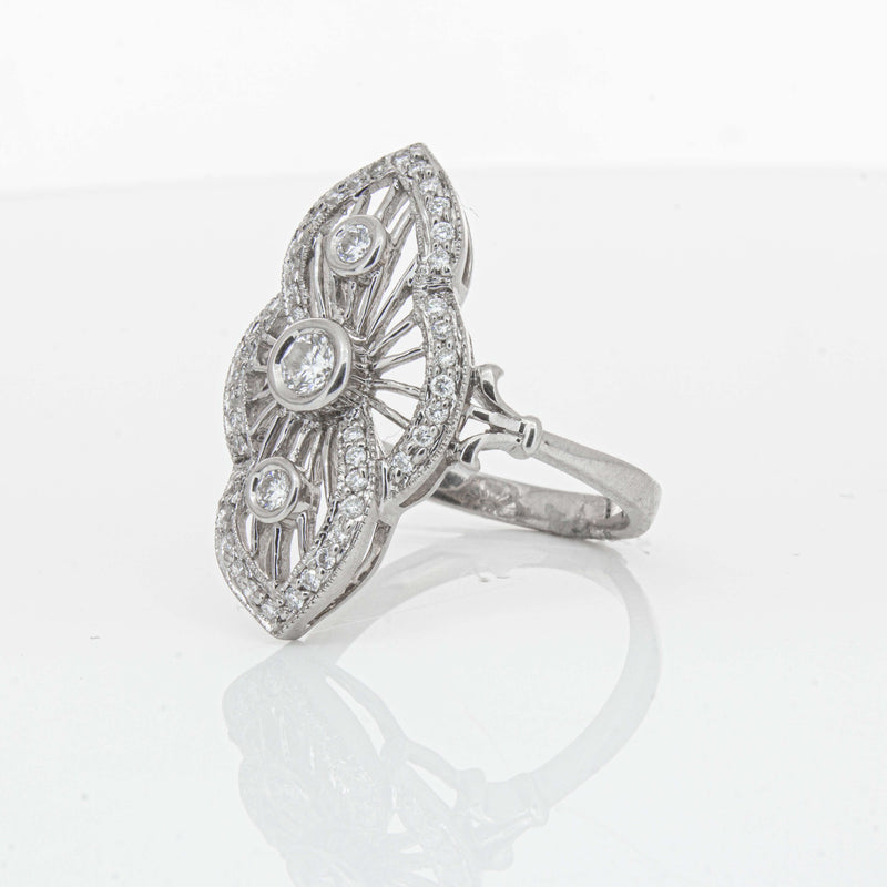 Deja Vu 18ct White Gold .50ct Diamond Openwork Ring - Ring - Walker & Hall
