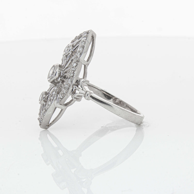Deja Vu 18ct White Gold .50ct Diamond Openwork Ring - Ring - Walker & Hall