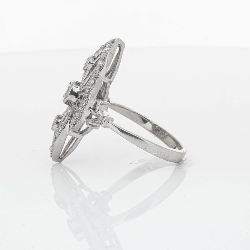 Deja Vu 18ct White Gold .50ct Diamond Openwork Ring - Ring - Walker & Hall