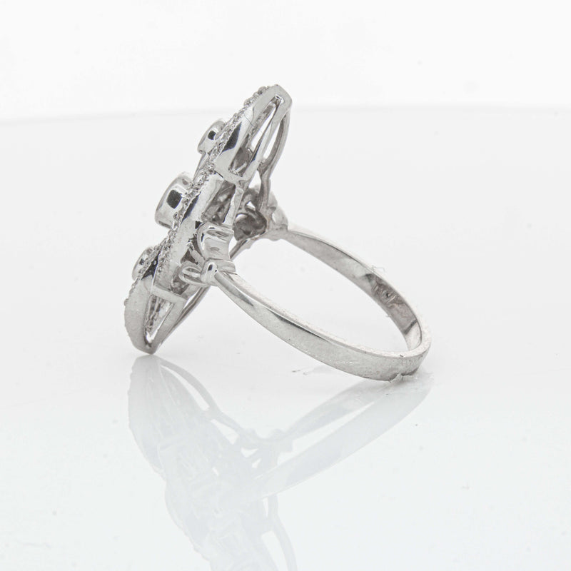 Deja Vu 18ct White Gold .50ct Diamond Openwork Ring - Ring - Walker & Hall