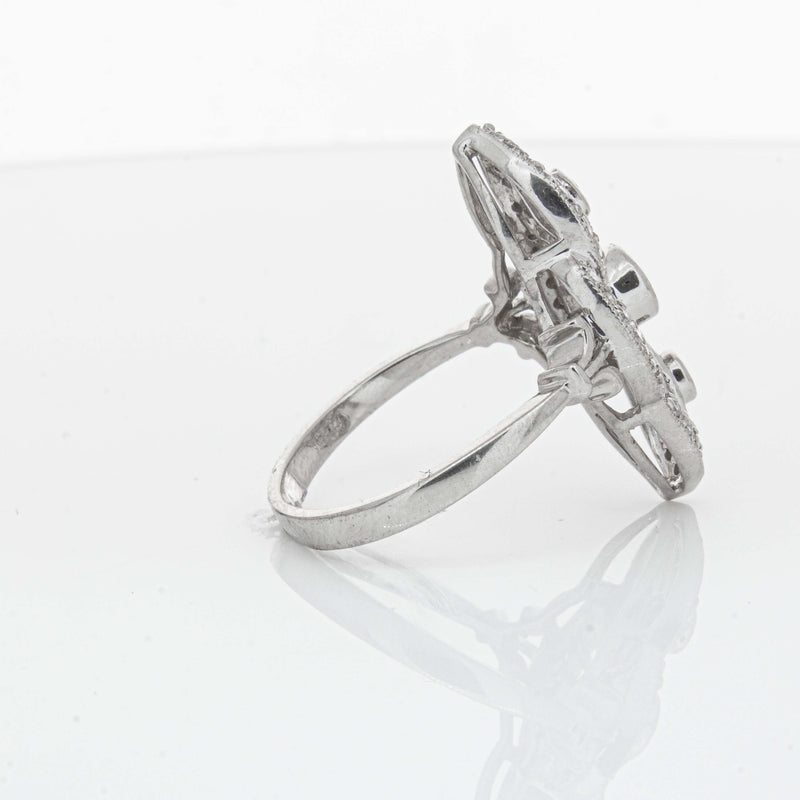Deja Vu 18ct White Gold .50ct Diamond Openwork Ring - Ring - Walker & Hall