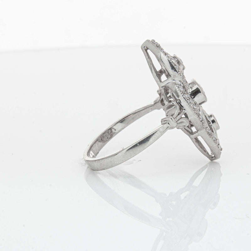 Deja Vu 18ct White Gold .50ct Diamond Openwork Ring - Ring - Walker & Hall