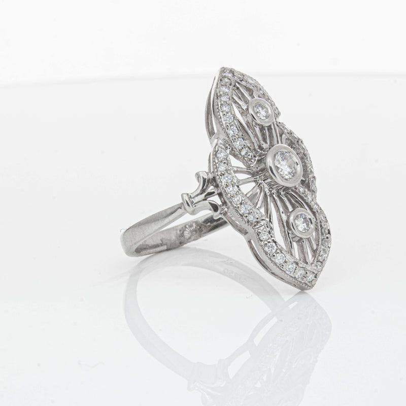 Deja Vu 18ct White Gold .50ct Diamond Openwork Ring - Ring - Walker & Hall