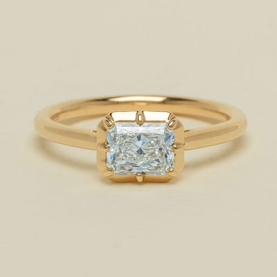 18ct Yellow Gold 1.00ct Radiant Diamond Dawn Ring - Ring - Walker & Hall