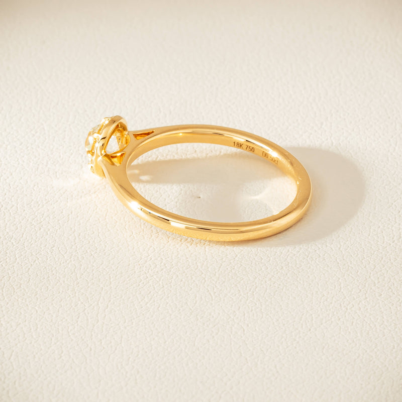 18ct Yellow Gold .50ct Reclaimed Old-Cut Diamond Dawn Ring - Ring - Walker & Hall