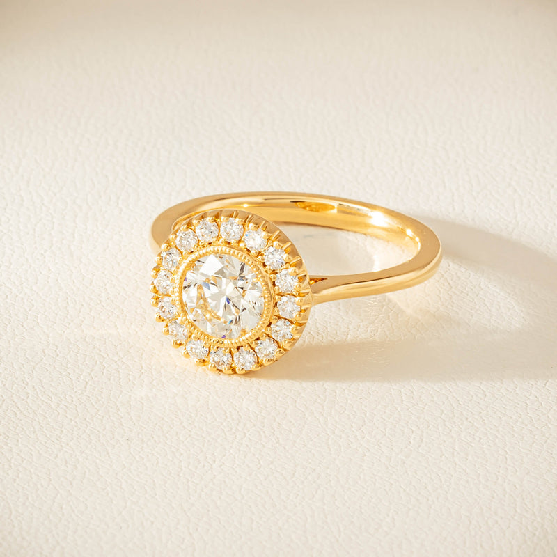 18ct Yellow Gold .96ct Diamond Daisy Ring - Ring - Walker & Hall