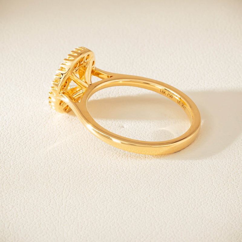 18ct Yellow Gold .96ct Diamond Daisy Ring - Ring - Walker & Hall