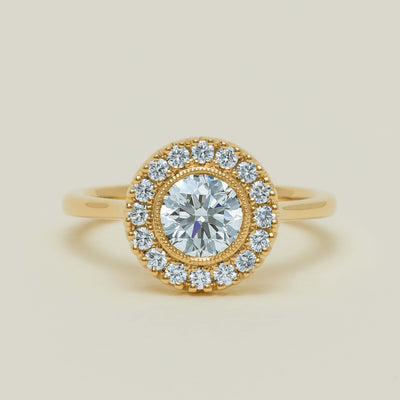 18ct Yellow Gold .96ct Diamond Daisy Ring - Ring - Walker & Hall