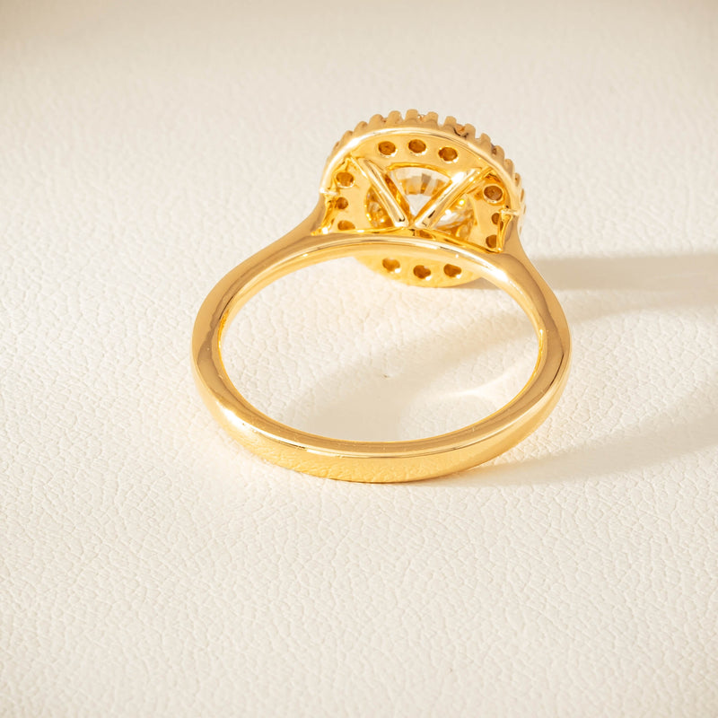 18ct Yellow Gold .96ct Diamond Daisy Ring - Ring - Walker & Hall