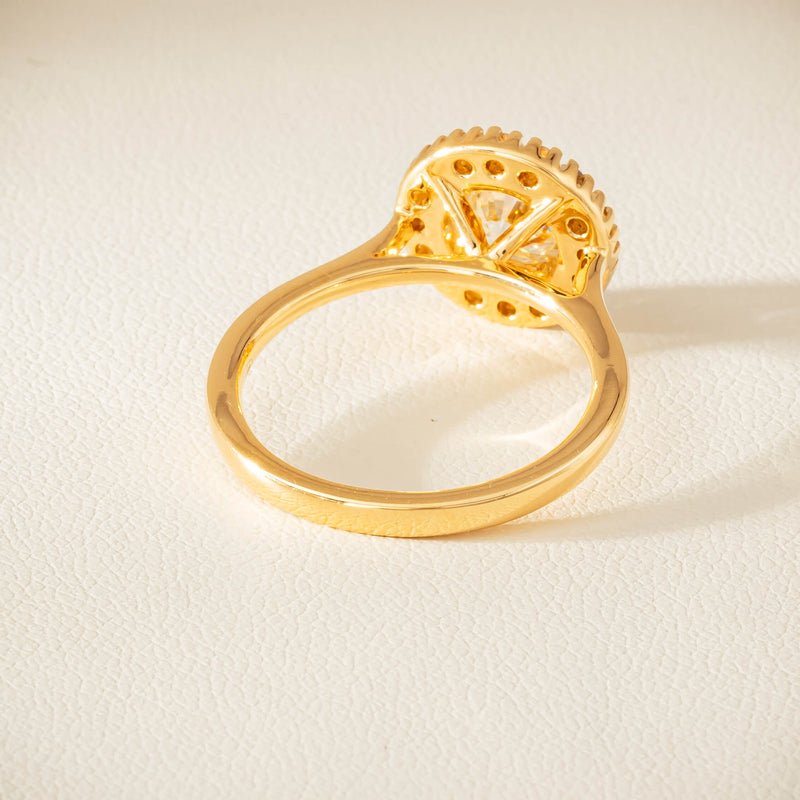 18ct Yellow Gold .96ct Diamond Daisy Ring - Ring - Walker & Hall