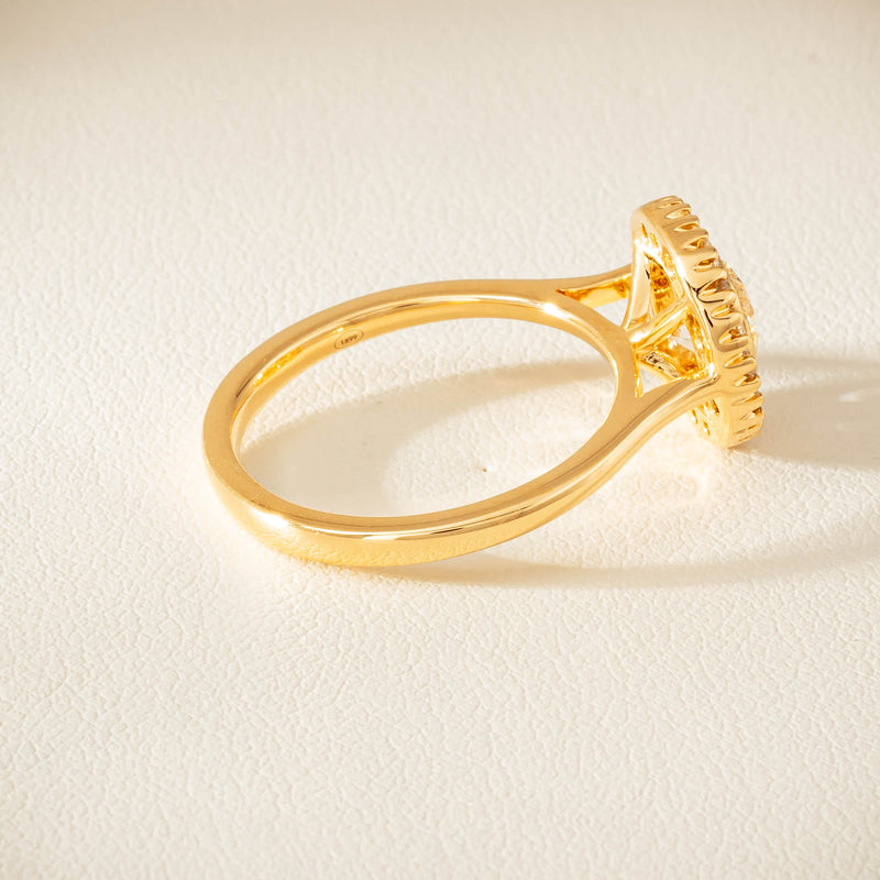 18ct Yellow Gold .96ct Diamond Daisy Ring - Ring - Walker & Hall
