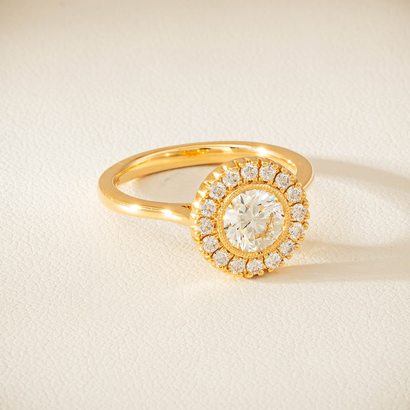18ct Yellow Gold .96ct Diamond Daisy Ring - Ring - Walker & Hall