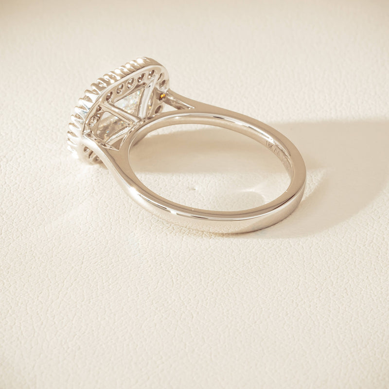 18ct White Gold 1.01ct Fancy-Cut Diamond Daisy Ring - Ring - Walker & Hall