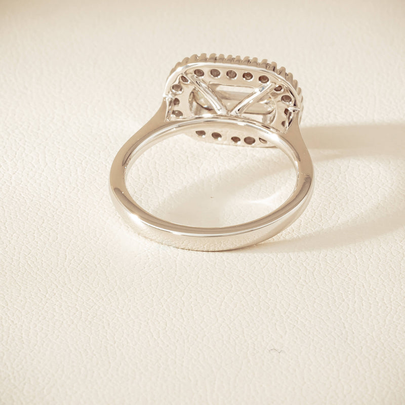 18ct White Gold 1.01ct Fancy-Cut Diamond Daisy Ring - Ring - Walker & Hall